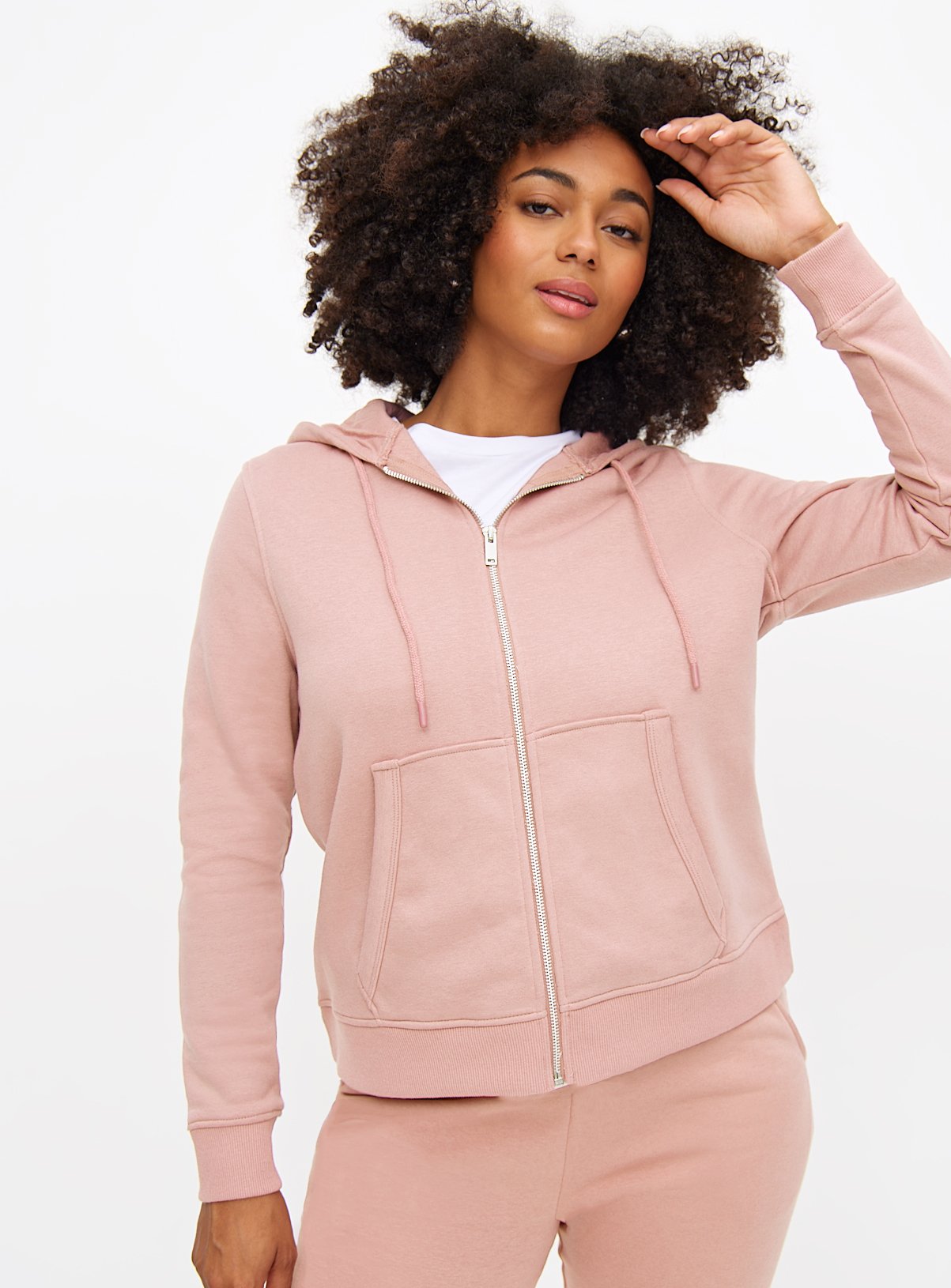 Buy Pink Zip-Through Coord Hoodie L | Hoodies and sweatshirts | Argos
